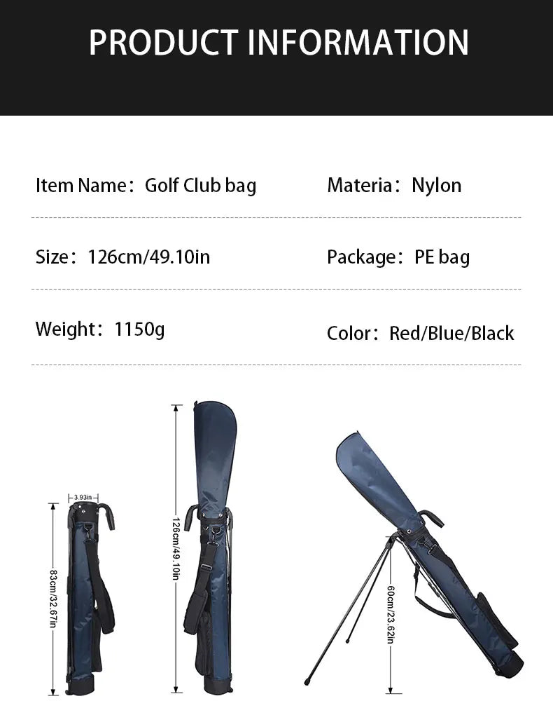 Lightweight Waterproof Golf Club Bag With Stand