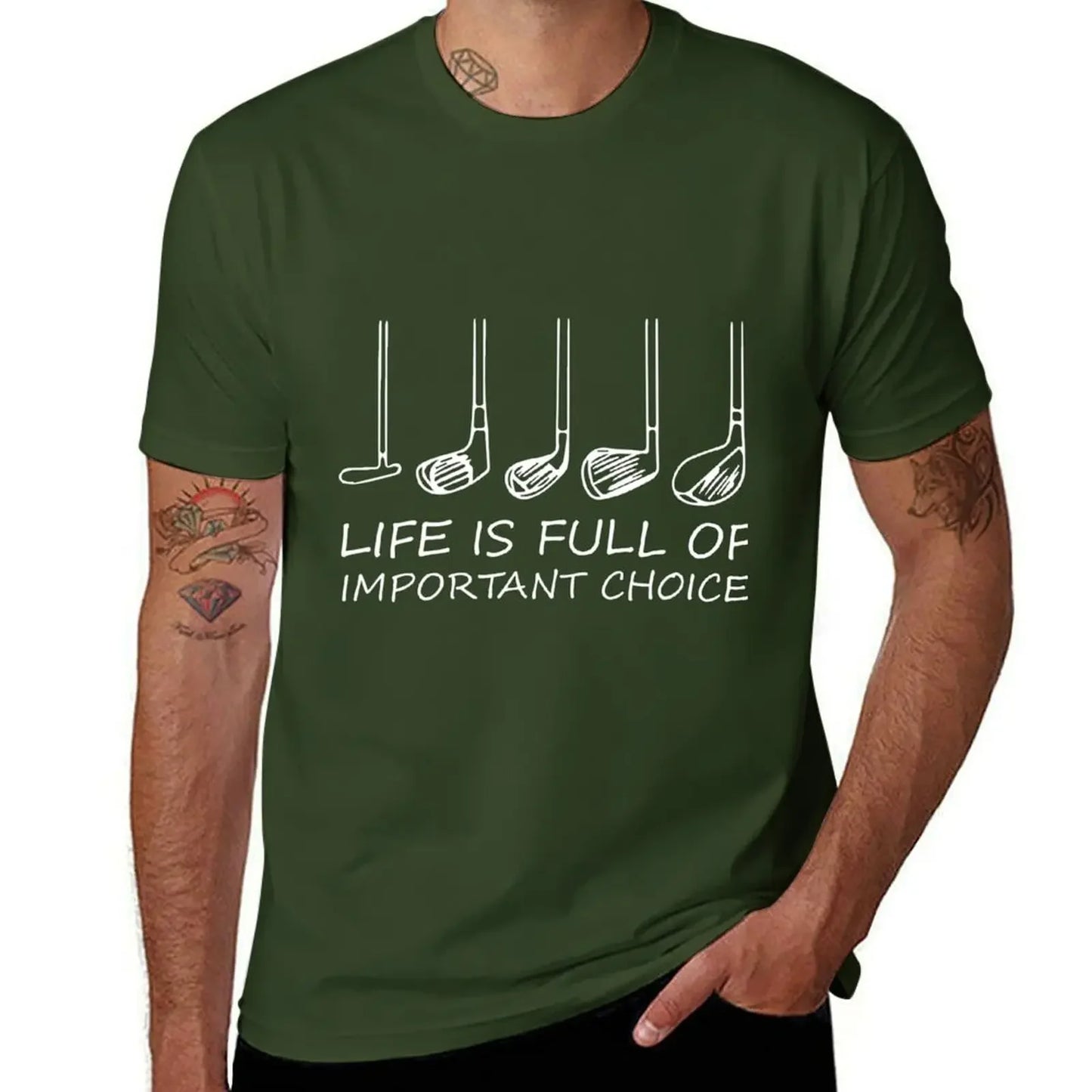 'Life is Full Of Important Choices' Golf T-Shirt