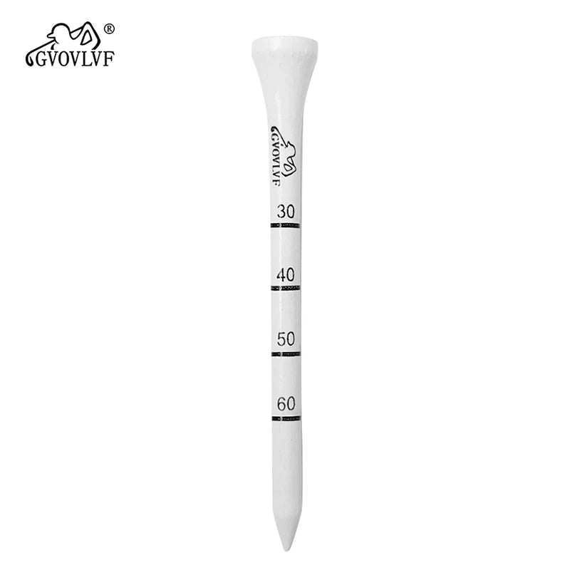 50 Pieces Bamboo Golf - 83mm - Adjustable Depth Marker