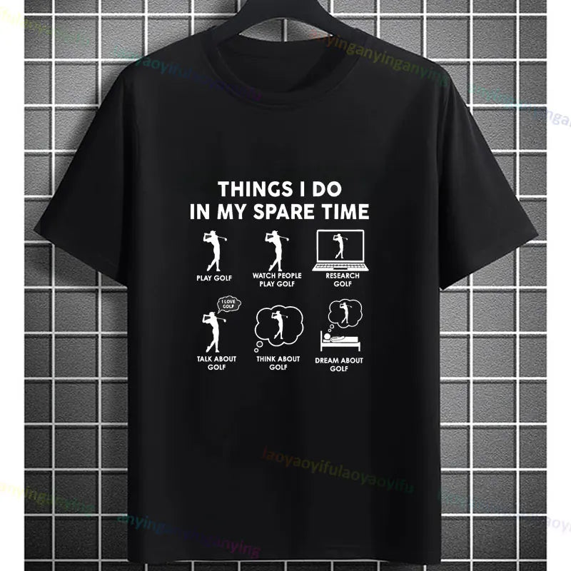 'Things I Do in My Spare Time' Golf T-shirt