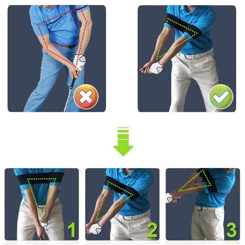 Golf Arm Band Training Aid | Professional Golf Swing Elastic Band.