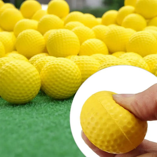 10 Pieces Yellow PU Foam Practice Golf Balls