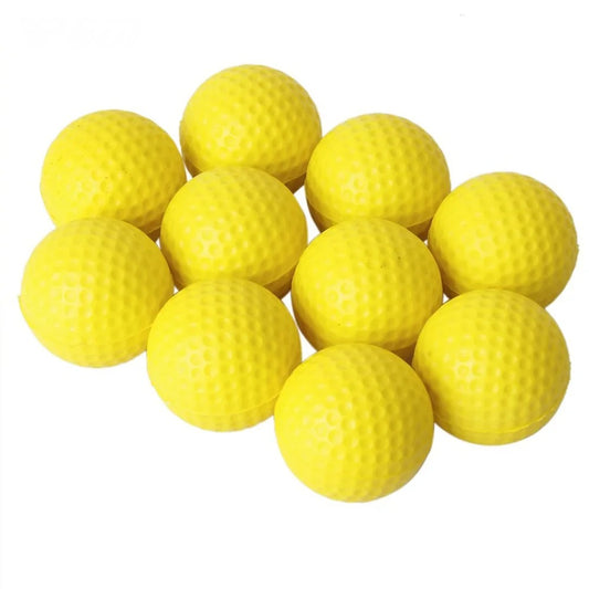 10 Pieces Yellow PU Foam Practice Golf Balls
