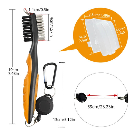 Golf Club Brush Golf Groove Cleaning Brush - 2 Sided